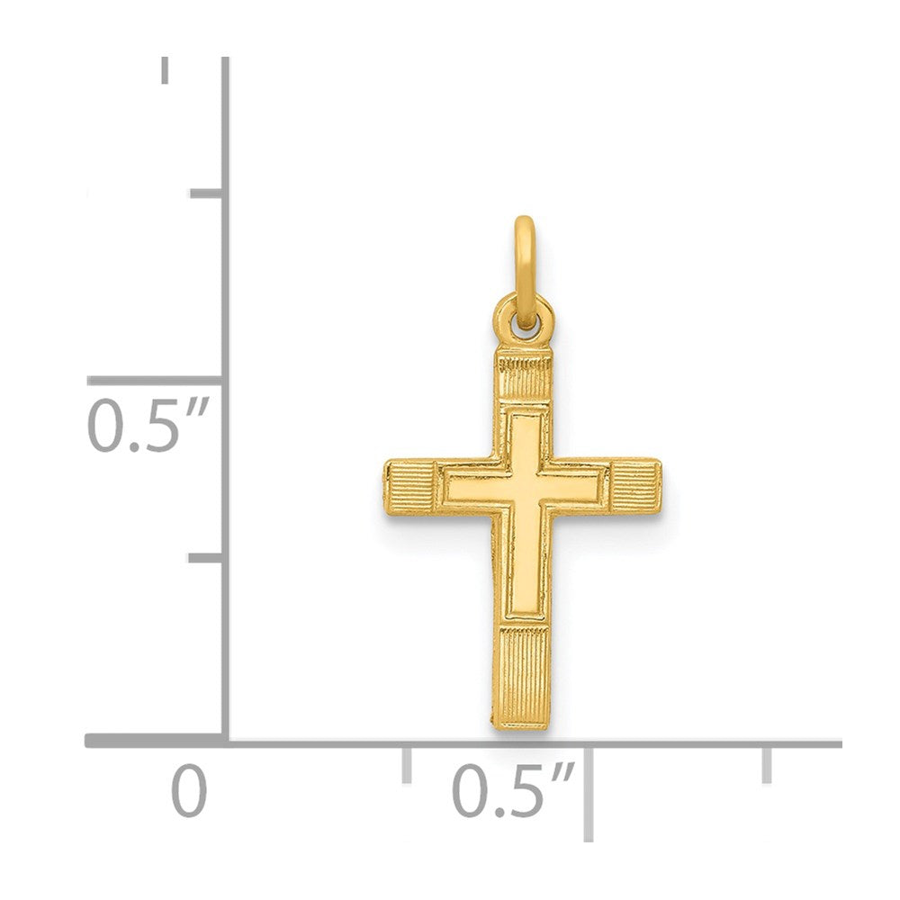 14k Small Cross Charm - Product Photo