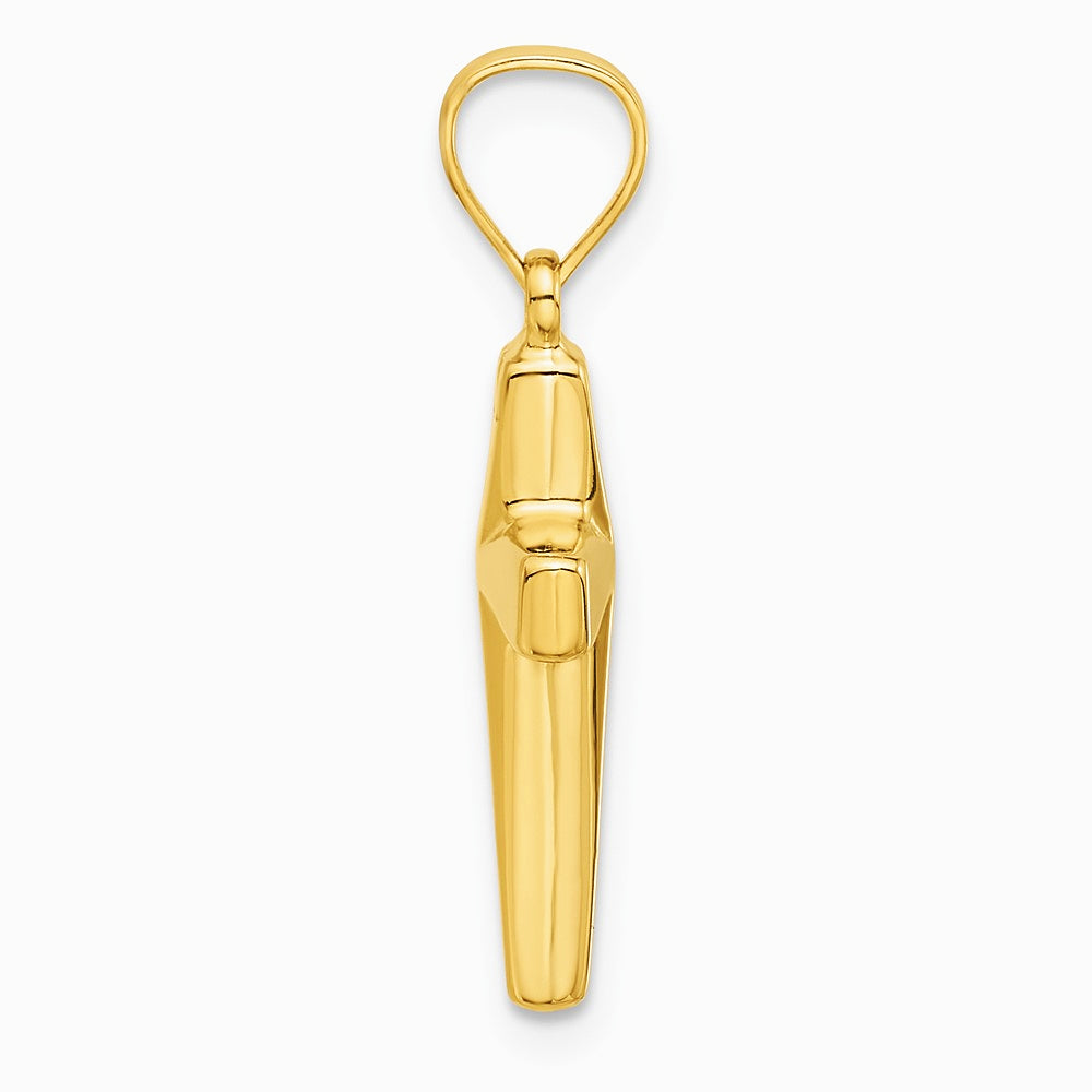 14K Yellow Gold Polished Cross Pendant - Product Photo