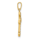 14k Polished CZ Passion Cross Pendant - Product Photo