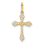 14k Polished CZ Passion Cross Pendant - Product Photo
