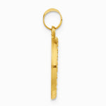 14K Yellow Gold Hollow Our Guardian Angel Medal - Product Photo