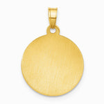 14K Yellow Gold Hollow Our Guardian Angel Medal - Product Photo