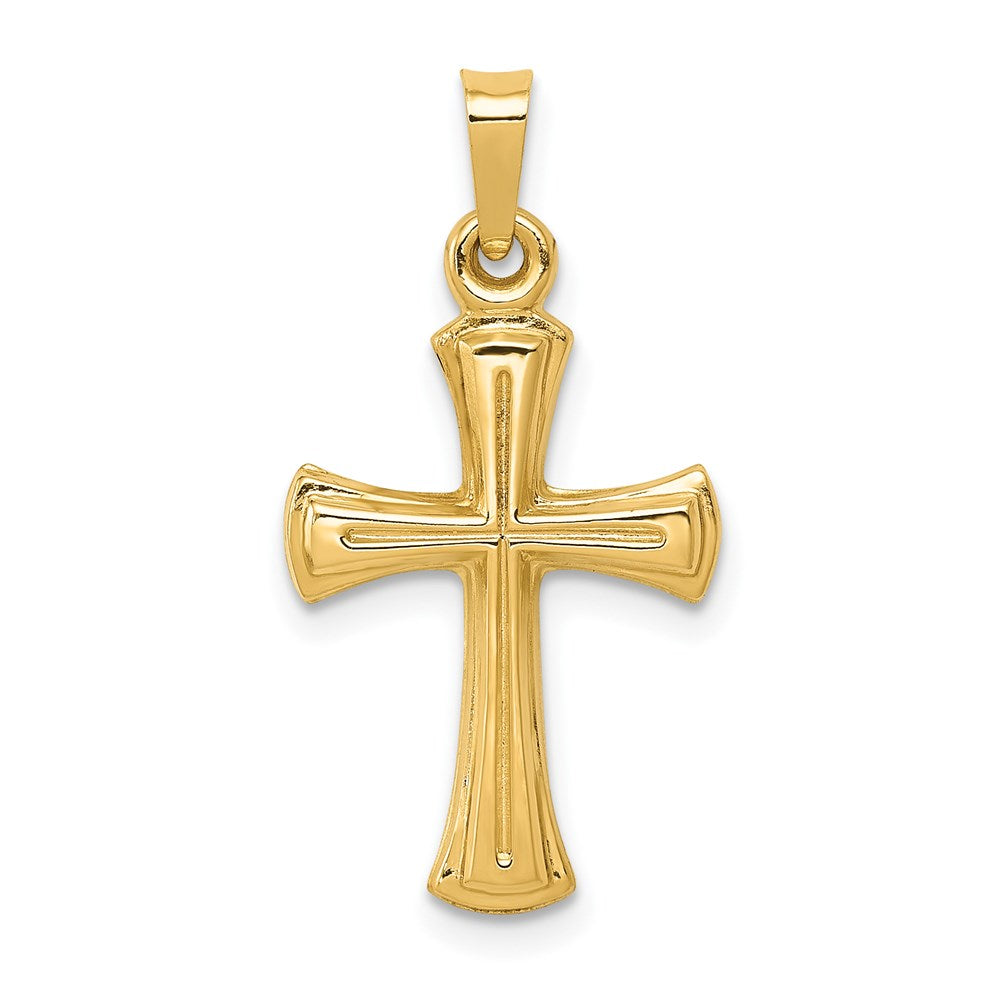 14k Hollow Cross Pendant - Product Photo