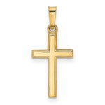 14k Small Hollow Cross Charm - Product Photo