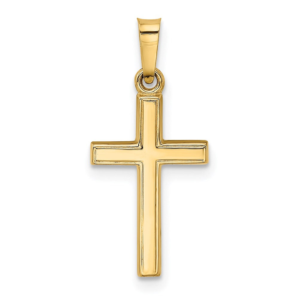 14k Small Hollow Cross Charm - Product Photo