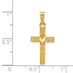 14k Small Hollow Cross Charm - Product Photo