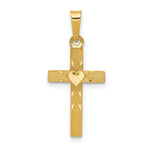 14k Small Hollow Cross Charm - Product Photo