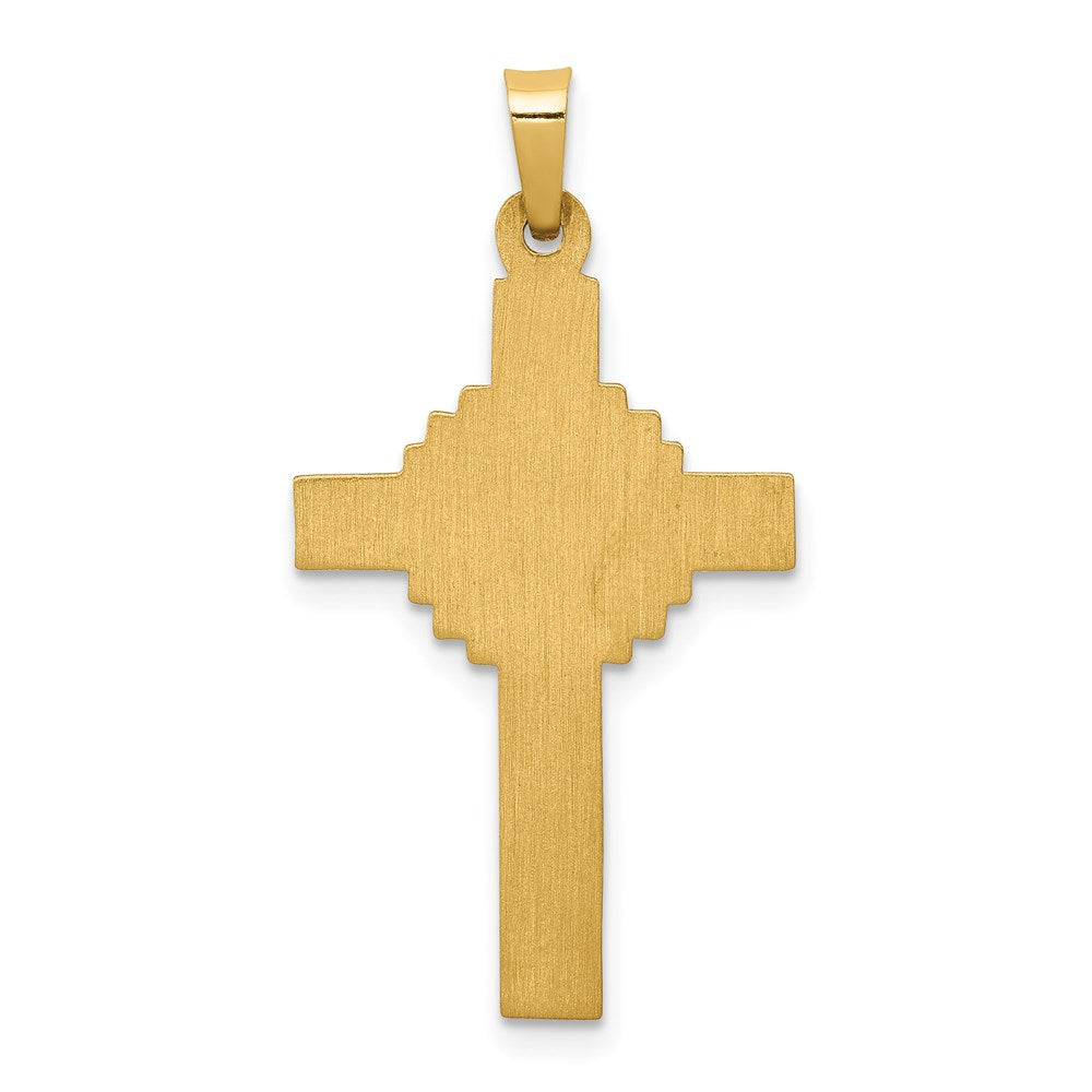 14k INRI Hollow Crucifix Pendant - Product Photo
