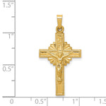 14k INRI Hollow Crucifix Pendant - Product Photo