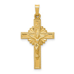 14k INRI Hollow Crucifix Pendant - Product Photo