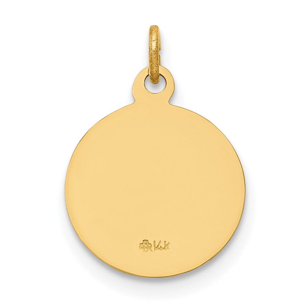 14k Guardian Angel Medal Charm - Product Photo