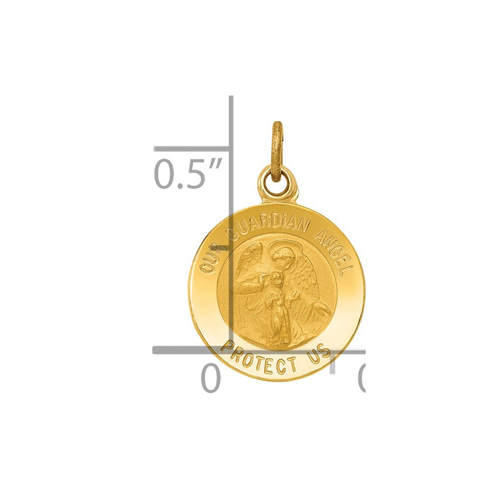 14k Guardian Angel Medal Charm - Product Photo