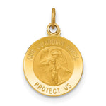14k Guardian Angel Medal Charm - Product Photo