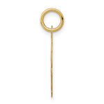 14k Solid Star of David Disc Charm - Product Photo