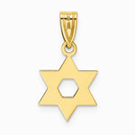 10K / 14K Yellow Gold Star of David Pendant - Product Photo