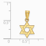 10K / 14K Yellow Gold Star of David Pendant - Product Photo