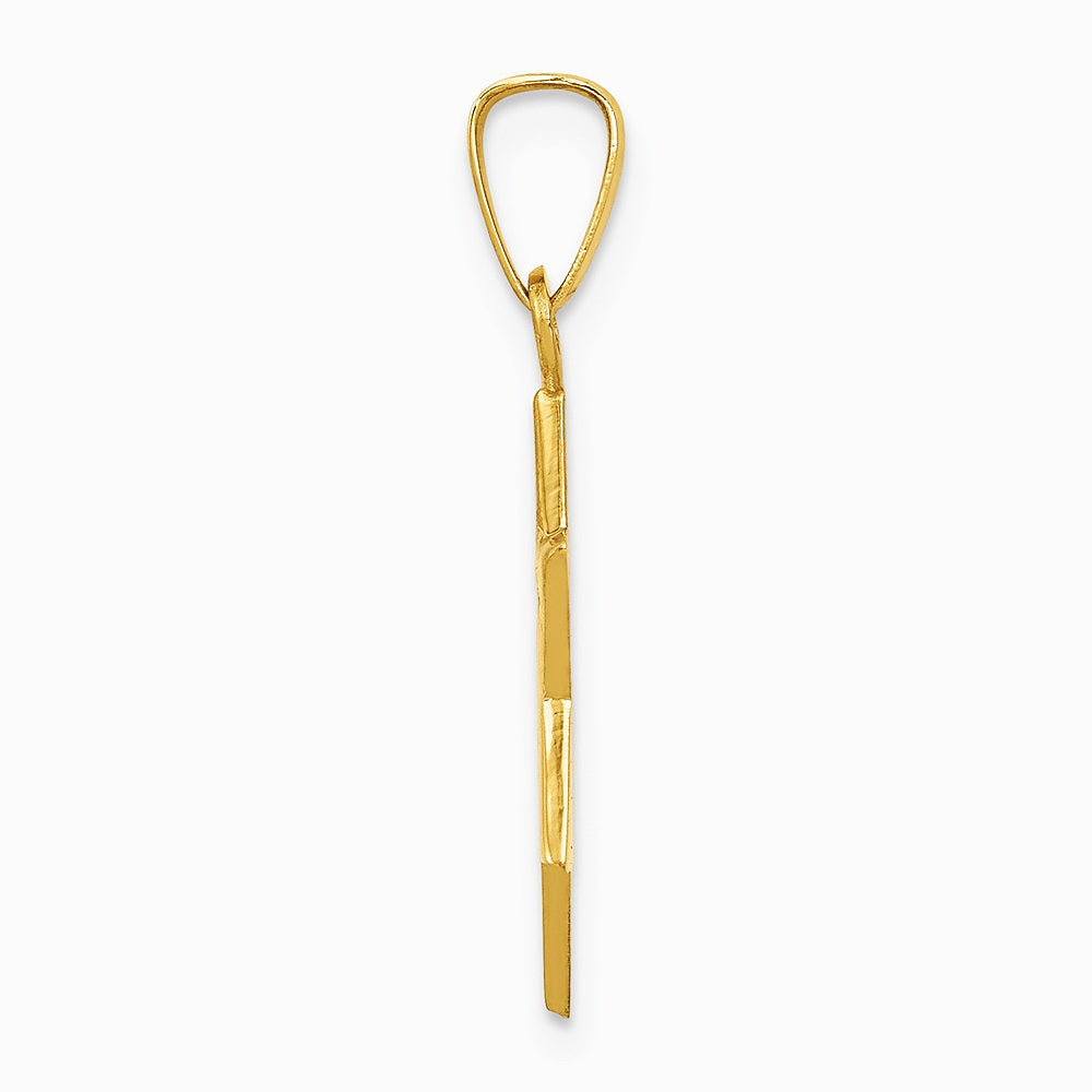 14K Yellow Gold Star of David Pendant - Product Photo