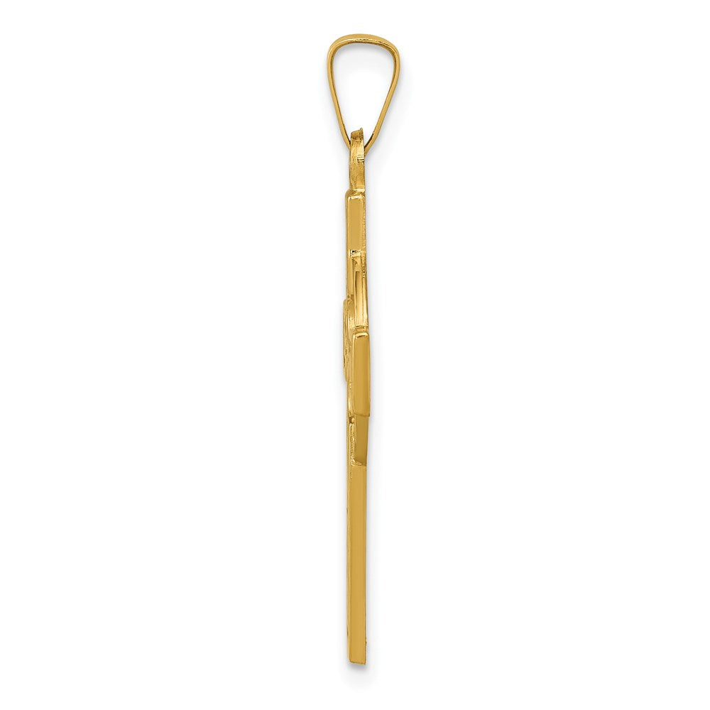 14K Yellow Gold Celtic Cross Charm - Product Photo