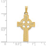14K Yellow Gold Celtic Cross Charm - Product Photo