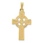 14K Yellow Gold Celtic Cross Charm - Product Photo