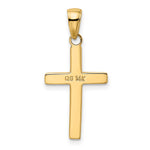 10K / 14K Yellow Gold Polished Cross Pendant - Product Photo