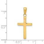 10K / 14K Yellow Gold Polished Cross Pendant - Product Photo