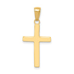 10K / 14K Yellow Gold Polished Cross Pendant - Product Photo