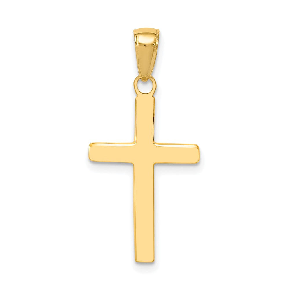 10K / 14K Yellow Gold Polished Cross Pendant - Product Photo