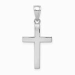 10K / 14K White Gold Polished Cross Pendant - Product Photo