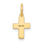 14K Floral Cross Charm - Product Photo