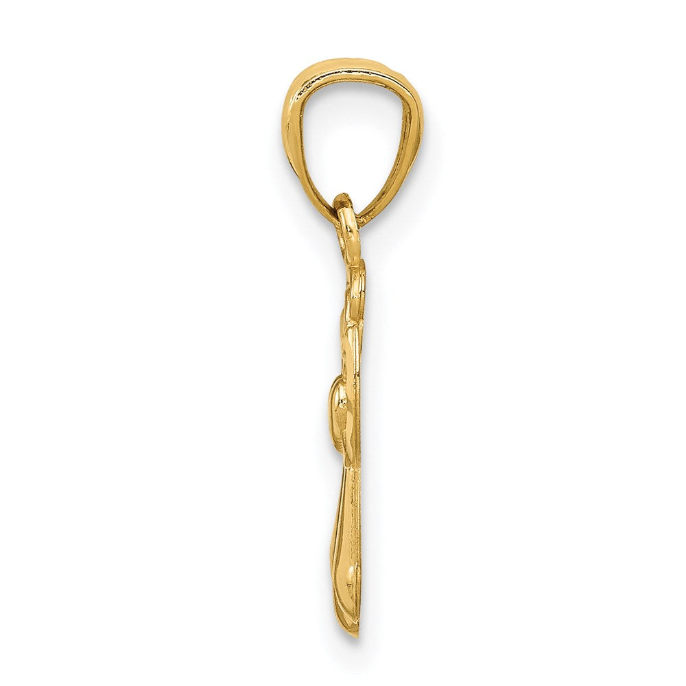 14k Polished Angel Pendant - Product Photo