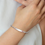 Sterling Silver Rhodium-plated Medical ID Curb Link Bracelet - Product Photo