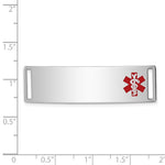 Sterling Silver Rhodium-plated Medical ID Plate - Product Photo