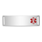 Sterling Silver Rhodium-plated Medical ID Plate - Product Photo