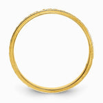 14K Yellow Gold 3mm Design Etched Wedding Band - Product Photo