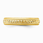 14K Yellow Gold 3mm Design Etched Wedding Band - Product Photo