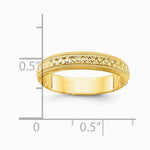 14K Yellow Gold 3mm Design Etched Wedding Band - Product Photo