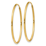 14K Yellow Gold 1.20mm Endless Hoop Earring - Product Photo