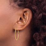14K Yellow Gold 1.20mm Endless Hoop Earring - Product Photo