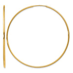 14K Yellow Gold 1.25mm Endless Hoop Earring - Product Photo