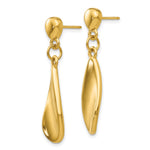 14k Tear Drop Dangle Post Earrings - Product Photo