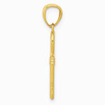 10K / 14K Yellow Gold Polished Heart Key Charm - Product Photo