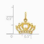 14K Yellow Gold Crown Charm - Product Photo