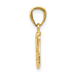10K / 14K Yellow Gold Crown Pendant - Product Photo