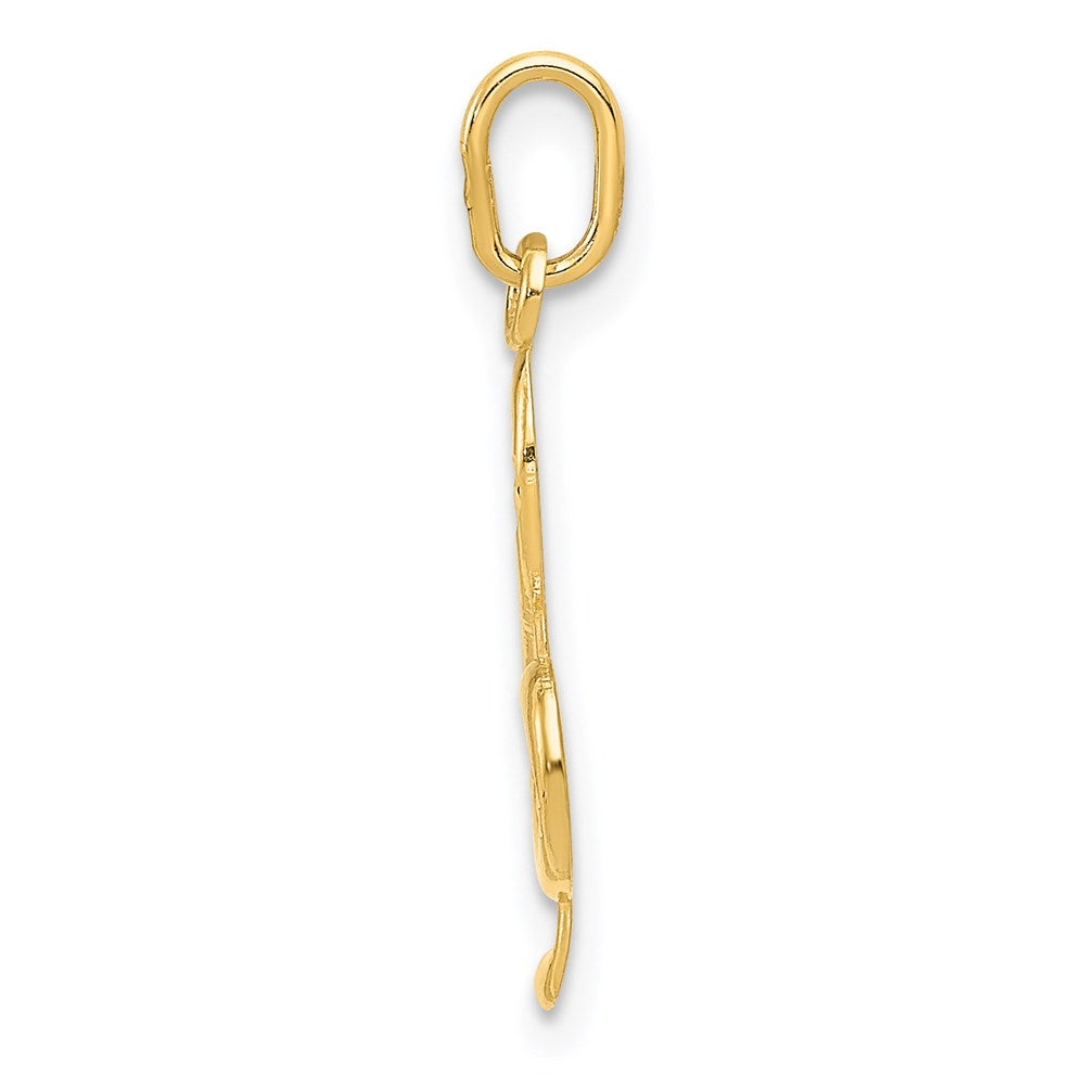 14K Treble Clef Pendant - Product Photo