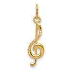 14K Treble Clef Pendant - Product Photo