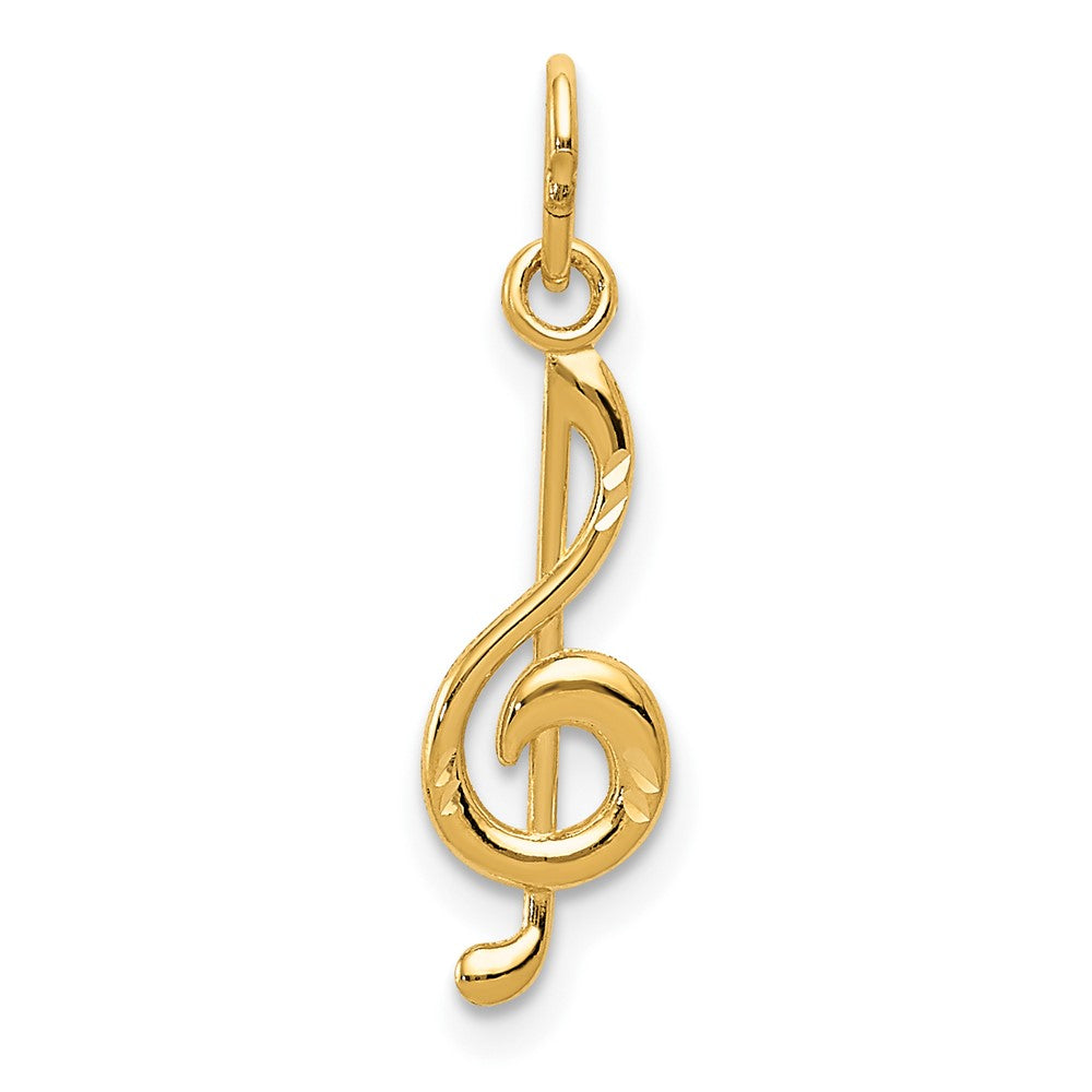 14K Treble Clef Pendant - Product Photo