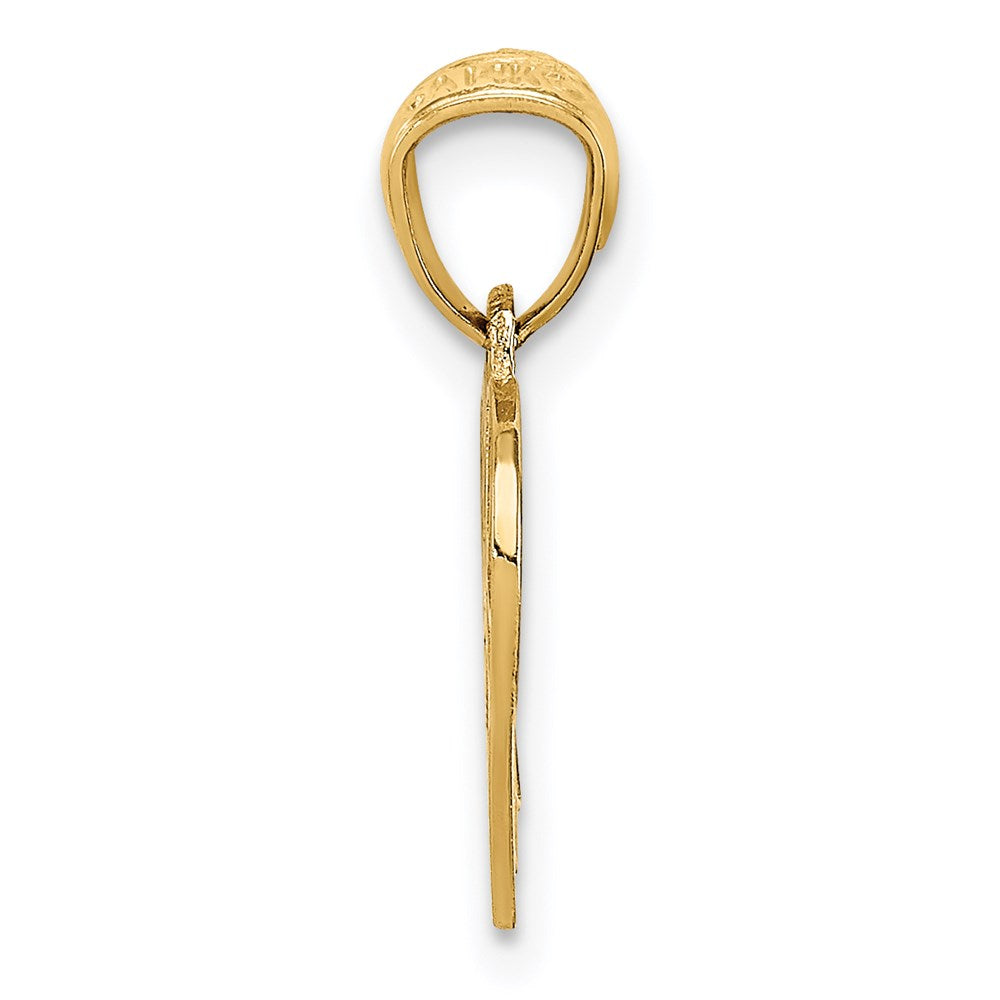 14K Basketball and Hoop Pendant - Product Photo