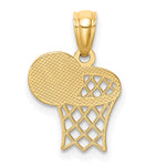 14K Basketball and Hoop Pendant - Product Photo