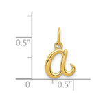 10K / 14K Yellow Gold Letter a Initial Charm - Product Photo